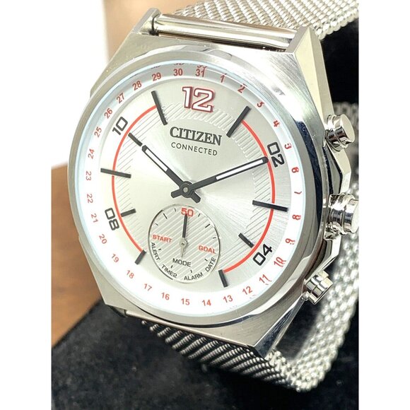 Citizen Men's Watch CX0000-71A Connected Bluetooth Mesh Band 42mm Silver Steel - Picture 13 of 14